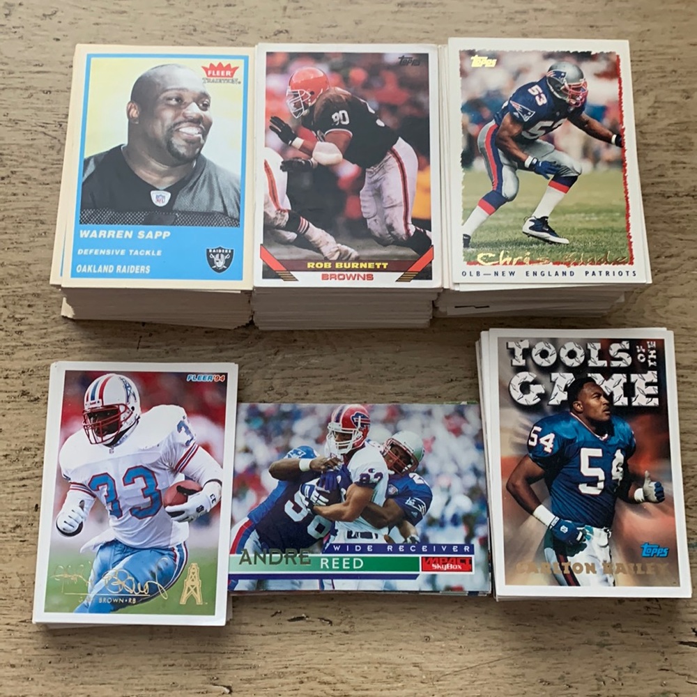 Assorted NFL used trading cards